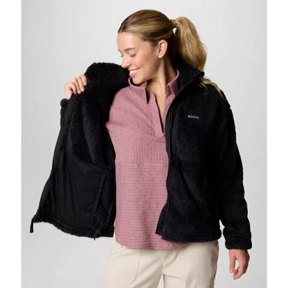 Columbia Fleece Womens Jacket XS‎ Black Activewear Pockets Full Zip Classic - Picture 5 of 11